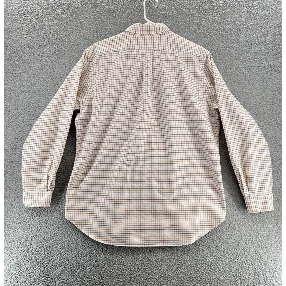 Polo Ralph‎ Lauren Shirt Mens 16.5 Classic Fit Tattersall Check Flesh Pony